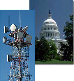 Radio Tower and US Capitol Building